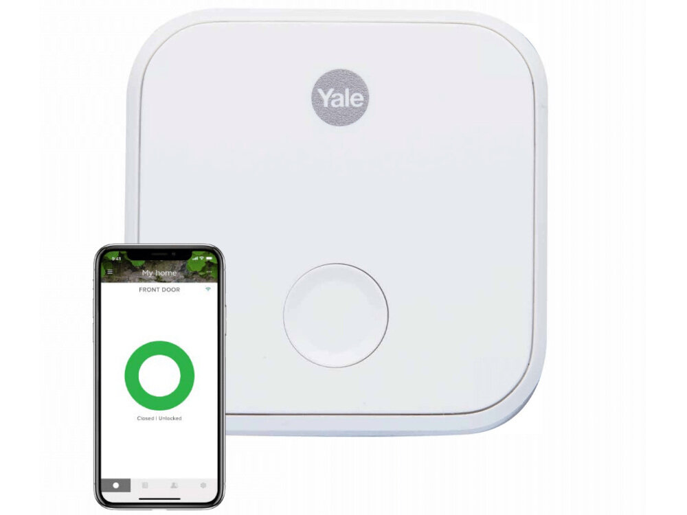 Centrala zamka YALE Connect 05 401C00 WH YALE z komunikacją Bluetooth szereg funkcji zdalne monitorowanie dostępu zdalna kontrola z aktualizacją statusu otwartych drzwi