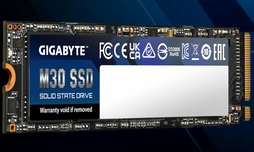 GIGABYTE M30 SSD skos lewy
