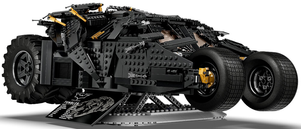 LEGO DC Batman Batmobil Tumbler 76240 klocki LEGO wysoka jakość wykonania elementy LEGO poddawane specjalistycznym testom wytrzymałościowym solidnie przebadane spełniają najwyższe standardy bezpieczeństwa