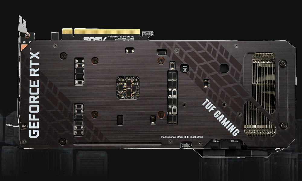ASUS TUF Gaming GeForce RTX 3070 V2 OC LHR 8GB tyl
