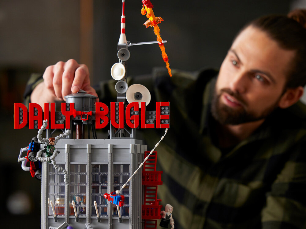 LEGO Marvel Daily Bugle 76178 wysokość 82 cm szerokość 27 cm głębokość 27 cm wypełniony klasycznymi postaciami realistycznymi funkcjami interesującymi akcesoriami proste instrukcje wysokiej jakości