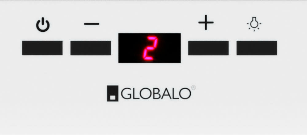 GLOBALO-Agendero-80-2-Bialy okap sterowanie przyciski soft touch wygodne prosta obsługa panel