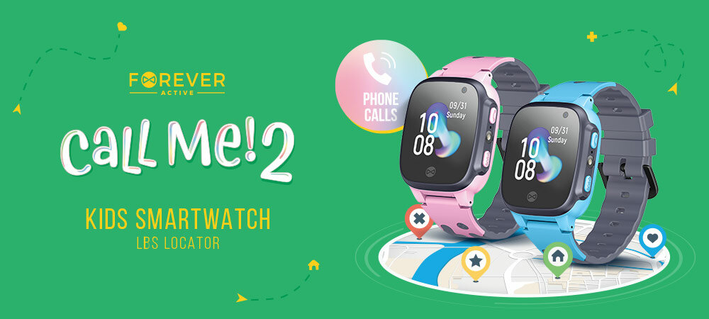 Smartwatch FOREVER Call Me 2 KW-60 ekran bateria czujniki zdrowie sport pasek ładowanie pojemność rozdzielczość łączność sterowanie krew puls rozmowy smartfon aplikacja 