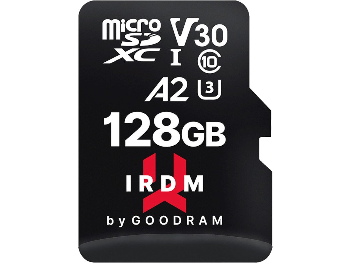 Karta pamieci GOODRAM IRDM microSDXC  128GB + Adapter pelna kompatybilosc z systemem Android