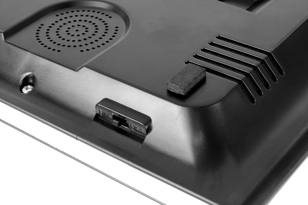 Monitor do wideodomofonu EURA VDA-10C5B prosta obsługa przycisk wywołania na kasecie zewnętrznej sparowanie z kasetą zewnętrzną automatycznie pojawi się obraz sygnalizowany dzwonkiem 12 melodii gongu
