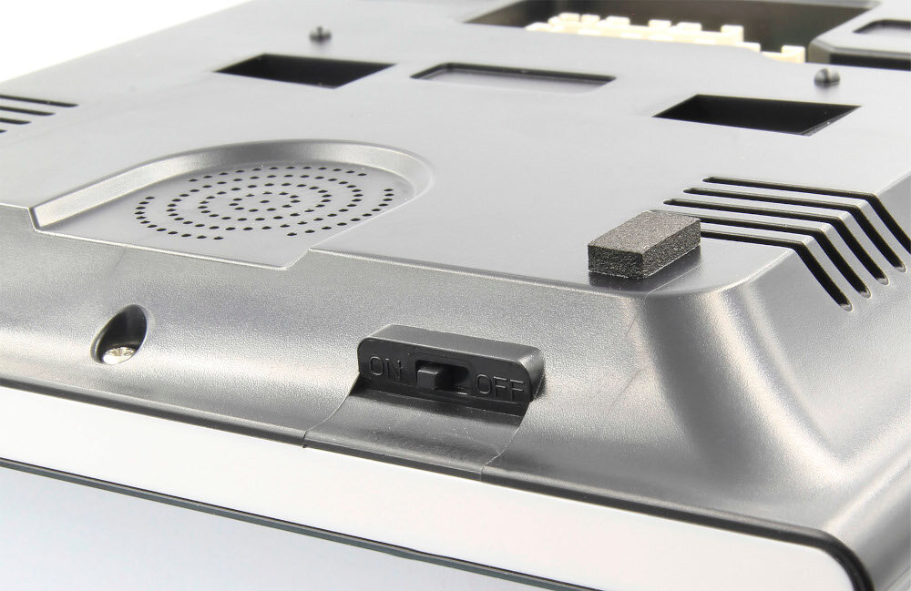 Monitor do wideodomofonu EURA VDA-11C5B prosta obsługa przycisk wywołania na kasecie zewnętrznej sparowanie z kasetą zewnętrzną automatycznie pojawi się obraz sygnalizowany dzwonkiem 12 melodii gongu