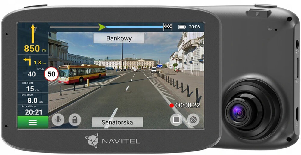 Nawigacja NAVITEL RE 5 Dual samochód rejestrator mapa nagrywanie ładowanie 