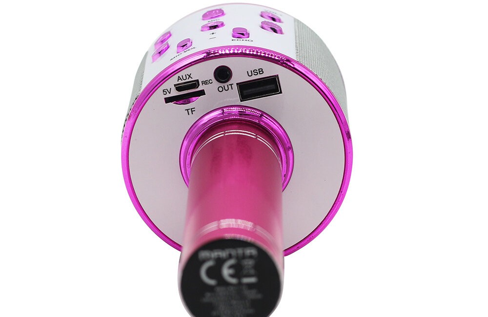 Głośnik mobilny MANTA MIC12-BK z mikrofonem Różowy bateria