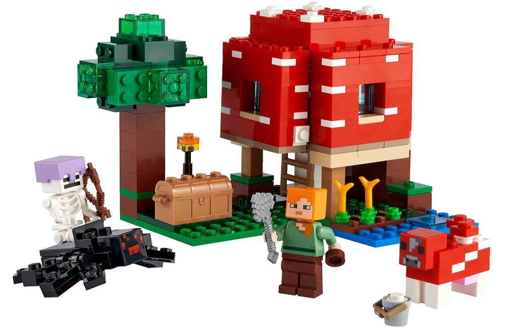 LEGO Minecraft Dom w grzybie 21179 Jedynym ograniczeniem będzie wyobraźnia Twojej pociechy