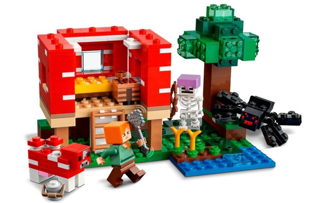 LEGO Minecraft Dom w grzybie 21179 Zabawa napędzana wyobraźnią