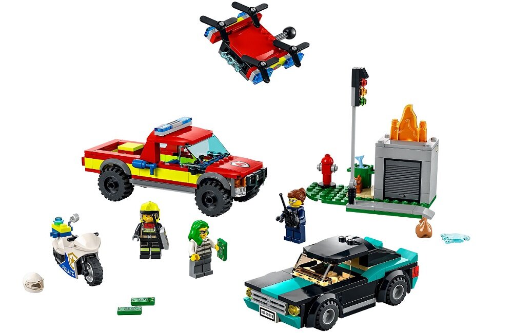 LEGO City Akcja strażacka i policyjny pościg 60319 Kreatywny świat LEGO City