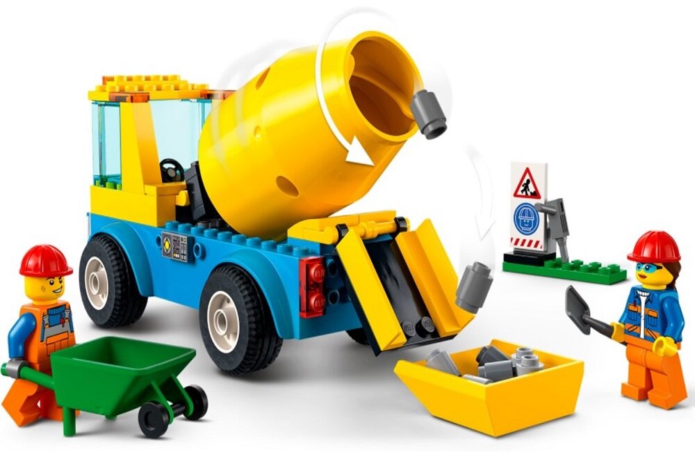 LEGO City Ciężarówka z betoniarką 60325 Ciekawa maszyna budowlana