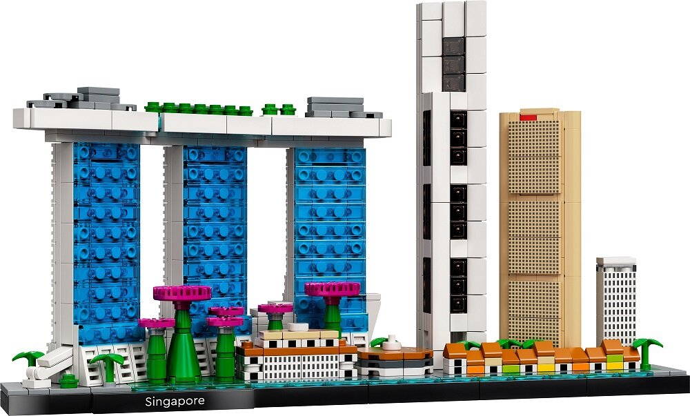LEGO Architecture Singapur 21057 Dla miłośników podróżowania Przeżyj magiczne chwile podczas budowania konstrukcji
