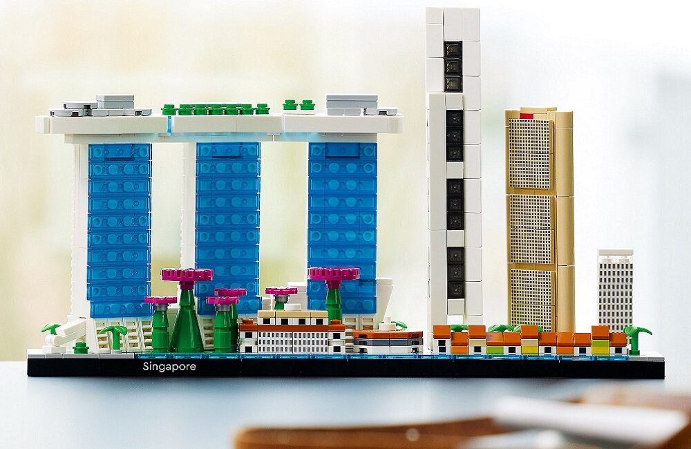 LEGO Architecture Singapur 21057 Wiele miejsc do zwiedzania