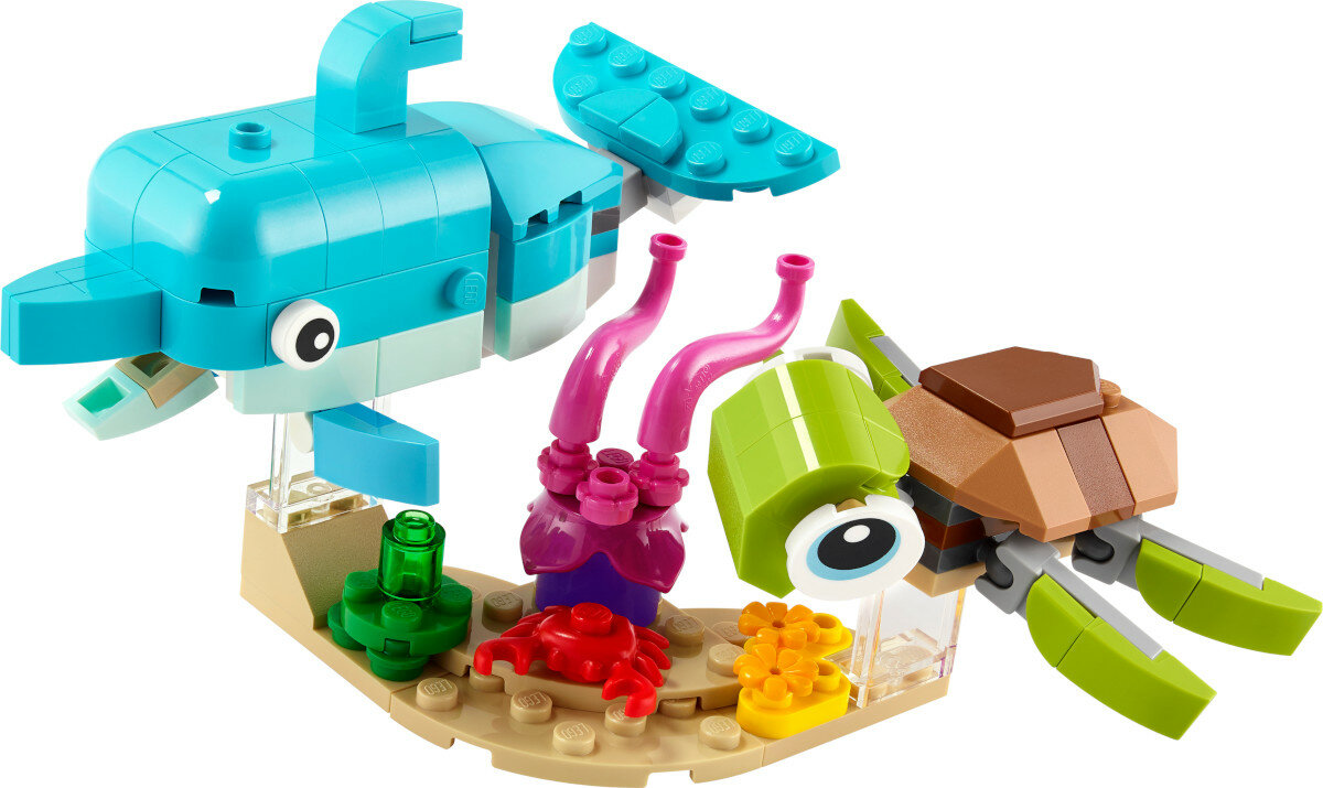 LEGO Creator Delfin i żółw 31128 zawartosc opakowania