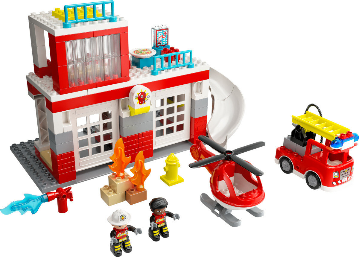LEGO Duplo Remiza strazacka i helikopter 10970 zawartosc zestawu