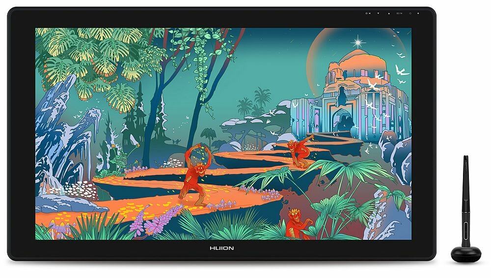 Tablet graficzny HUION Kamvas 24 ekran zasilanie rysowanie artysta powierzchnia pióro usb rozdzielczość wymiary waga 