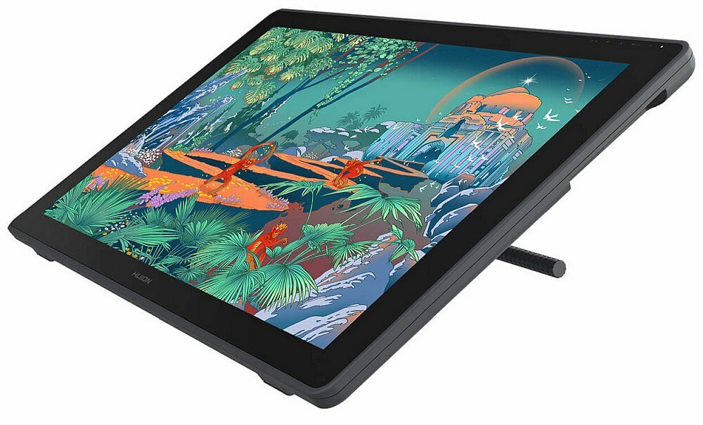 Tablet graficzny HUION Kamvas 24 ekran zasilanie rysowanie artysta powierzchnia pióro usb rozdzielczość wymiary waga 