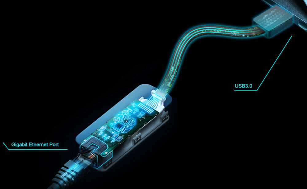 Karta sieciowa TP-LINK UE306 usb-a 3.0, port Ethernet, do 1000 Mb/s, streamowanie, granie online