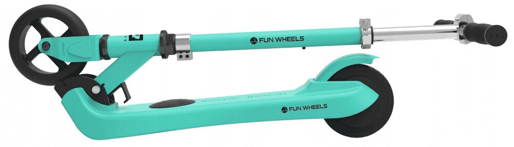 Hulajnoga elektryczna REBEL Fun Wheels Niebieski składana konstrukcja łatwa w transporcie
