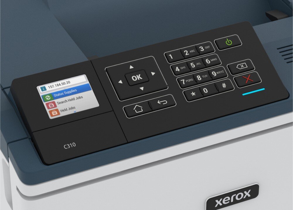 Drukarka XEROX C310V DNI obsługa wyświetlacz funkcje