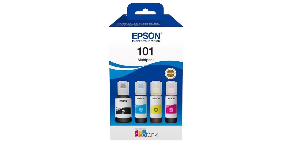 Tusz EPSON 101 Multipack Kolorowy 337ML Łatwa obsługa i uzupełnianie