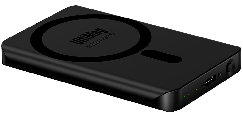 Powerbank 4SMARTS VoltHub UltiMag MagSafe 4000mAh Czarny bateria lekkość waga 