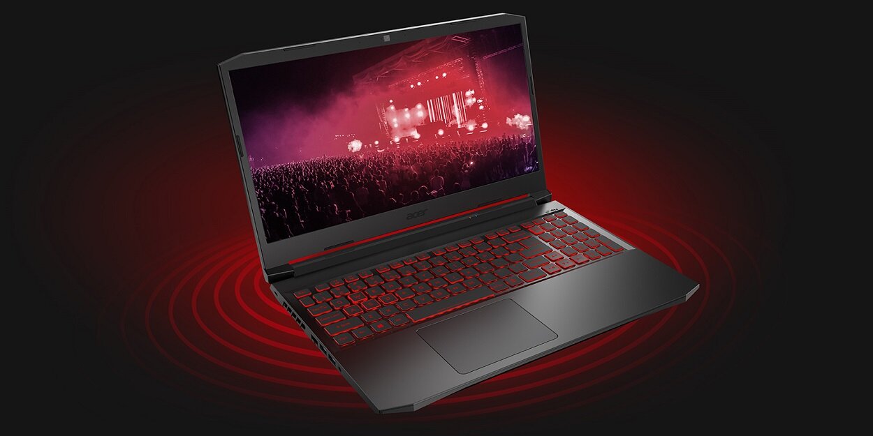 Laptop ACER Nitro 5 AN515-55-52SR 15.6 IPS 144Hz i5-10300H 8GB SSD 512GB GeForce RTX3050 Windows 11 Home Przełamywanie bariery dźwięku