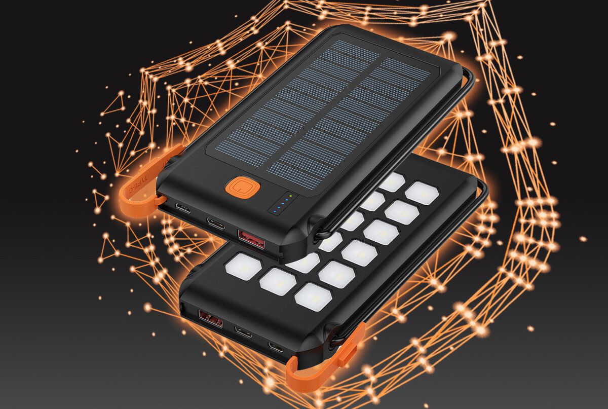 Powerbank solarny 4SMARTS TitanPack Flex 10000mAh Czarno-pomarańczowy wytrzymałość bateria