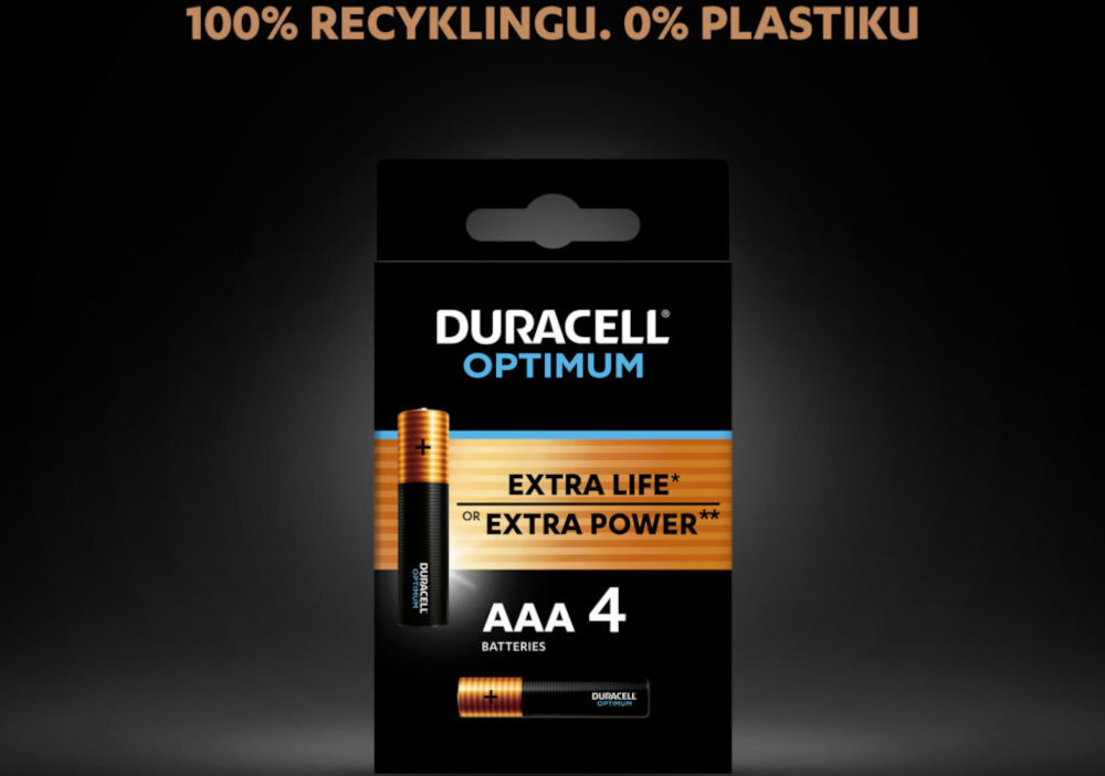 Bateria AAA LR6 DURACELL Optimum ekologia środowisko natura recykling