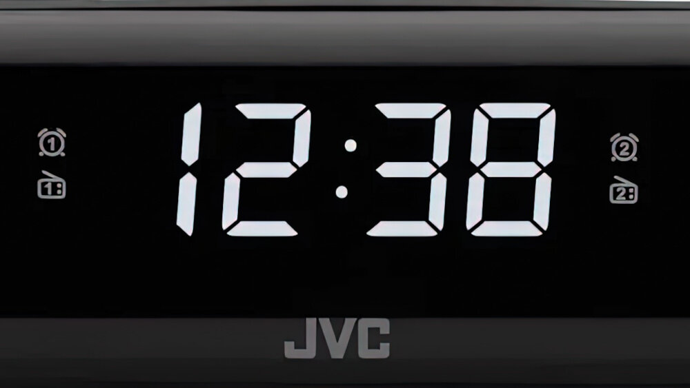 Radiobudzik JVC RA-E211B  - wyświetlacz