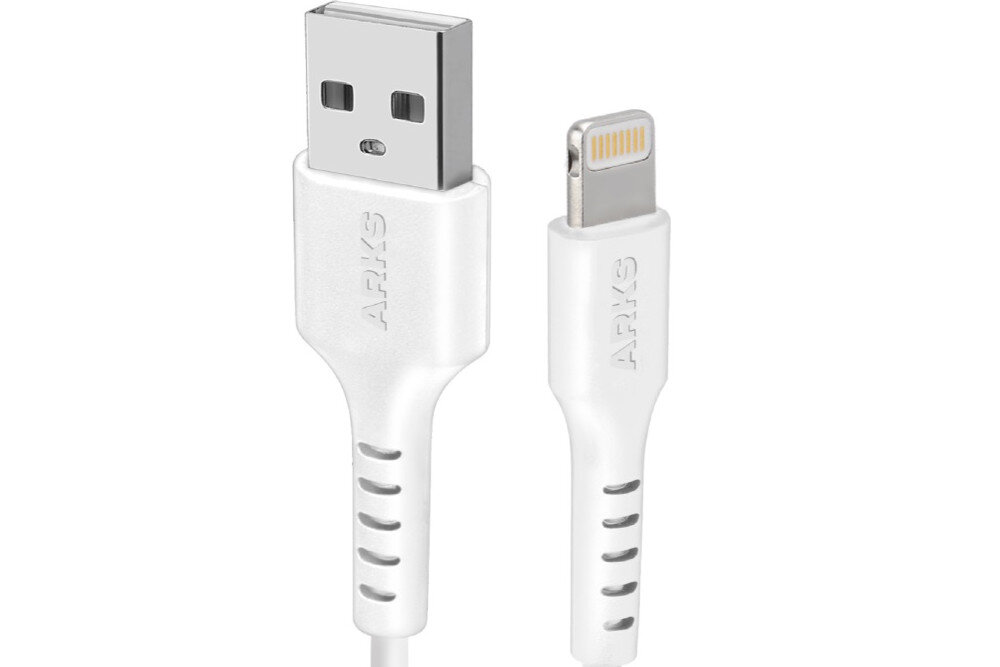 Kabel USB - Lightning ARKS 0.5 m Bialy dlugosc wtyki