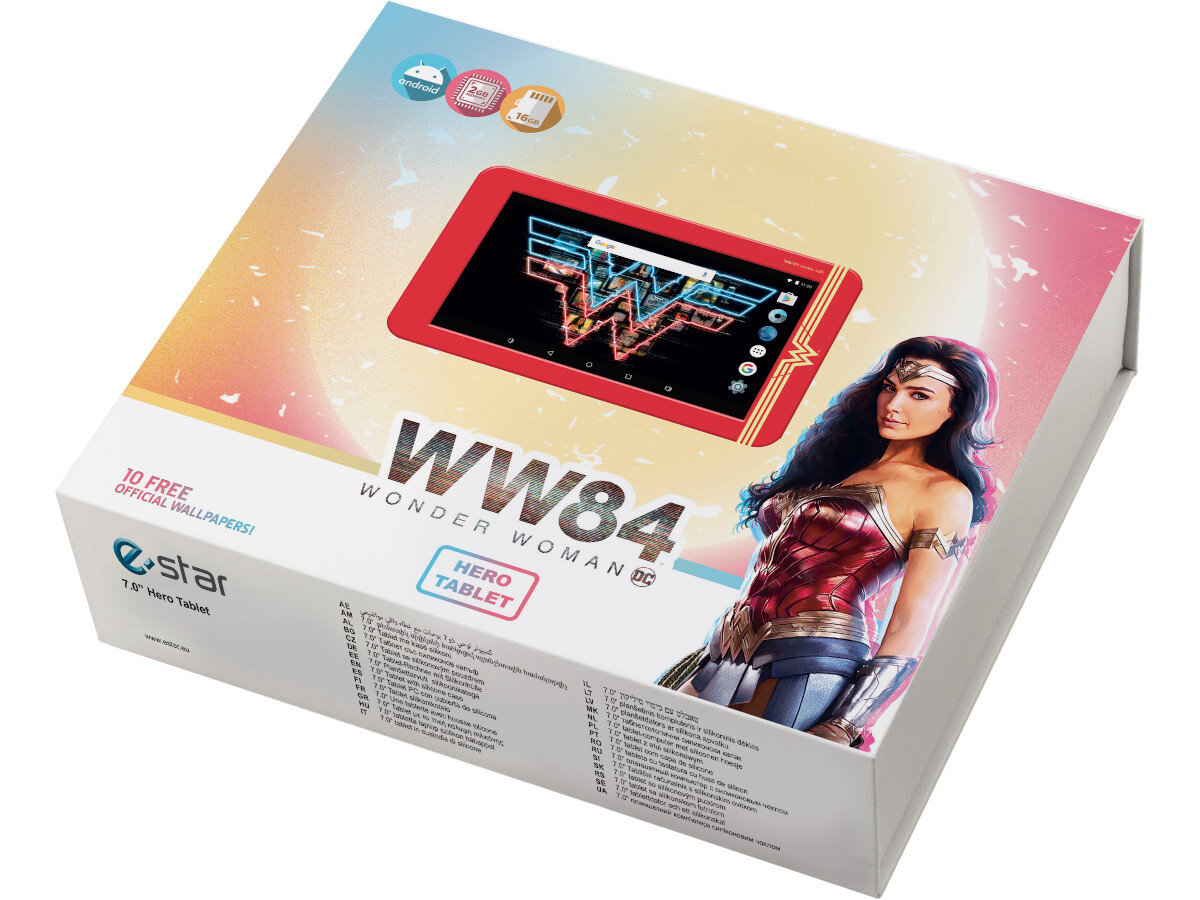 Tablet E-STAR Hero Wonder Woman opakowanie