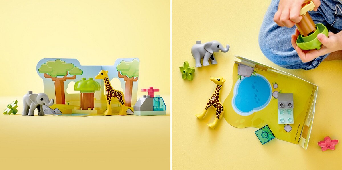 LEGO Duplo Dzikie zwierzęta Afryki 10971 żyrafa słoń Prezent dla przedszkolaków 