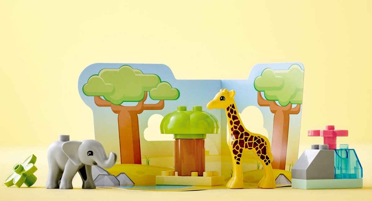 LEGO Duplo Dzikie zwierzęta Afryki 10971 żyrafa słoń Zabawa napędzana wyobraźnią