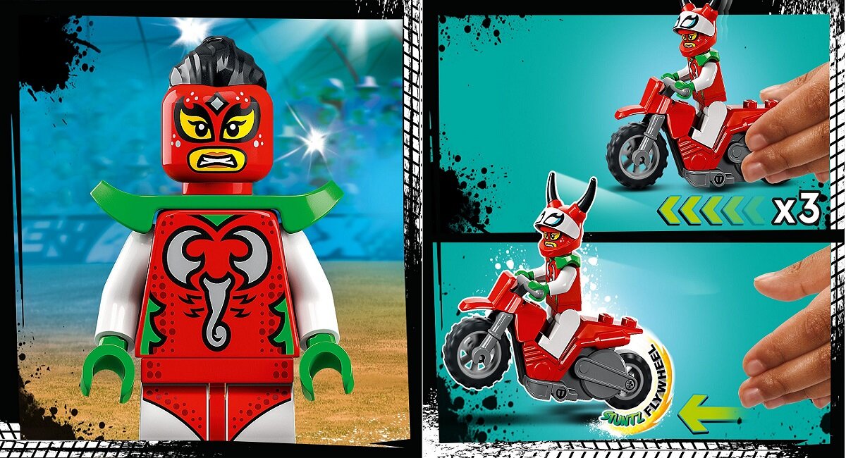 LEGO City Motocykl kaskaderski brawurowego skorpiona 60332 Wysoka jakość i bezpieczeństwo