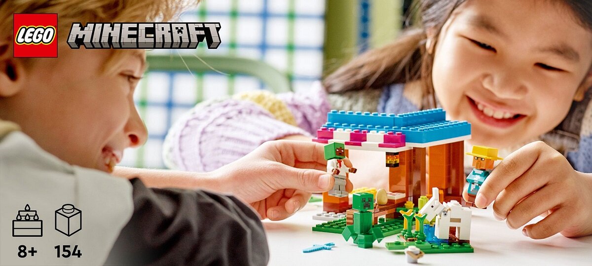 LEGO Minecraft Piekarnia 21184 Wykorzystaj nieograniczoną kreatywność Minecrafta w prawdziwym świecie Przygody w piekarni