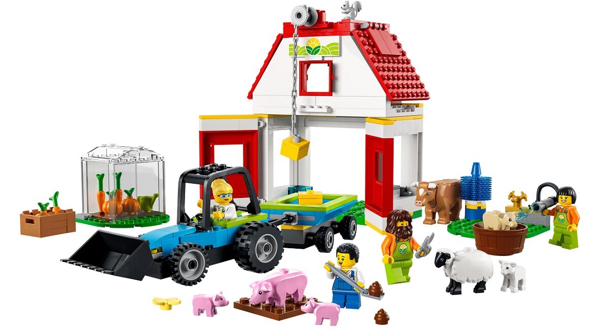 LEGO City Stodoła i zwierzęta gospodarskie 60346 kreatywna zabawa prawidłowy rozwój merytoryczny dziecka klocki figurki minifigurki bez zasilania klasyczna zabawa wysoka jakość lego wielogodzinna zabawa Do zabawy i nauki