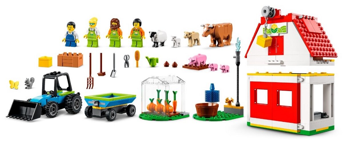 LEGO City Stodoła i zwierzęta gospodarskie 60346 kreatywna zabawa prawidłowy rozwój merytoryczny dziecka klocki figurki minifigurki bez zasilania klasyczna zabawa wysoka jakość lego wielogodzinna zabawa Zabawa napędzana wyobraźnią