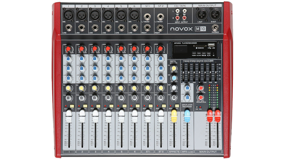 Mikser audio NOVOX M10  - korektor brzmieniowy