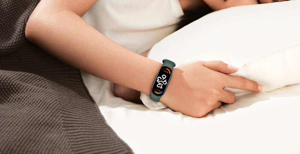 Smartband XIAOMI Mi Band 7 ekran bateria czujniki zdrowie sport pasek ładowanie pojemność rozdzielczość łączność sterowanie krew puls rozmowy smartfon aplikacja