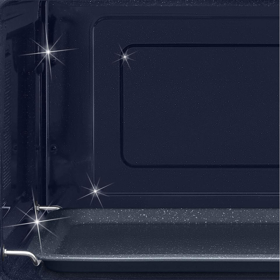 Wnętrze mikrofalówki Samsung NQ5B4513GBS pokrywa ceramiczna antybakteryjna powłoka widoczna na zdjęciu