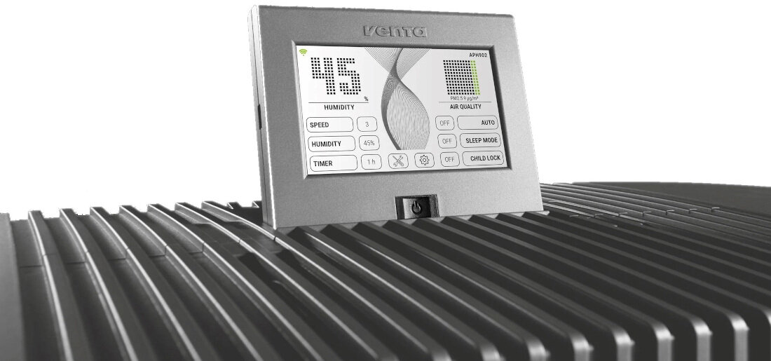 Oczyszczacz powietrza VENTA AH902 Professional z funkcją nawilzania Intuicyjny wyswietlacz