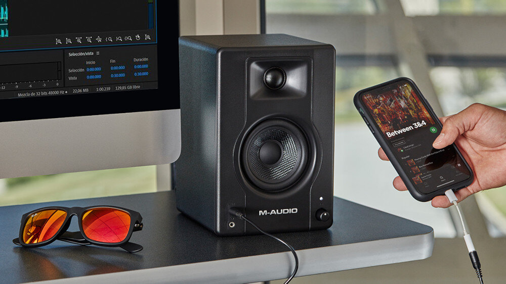 Kolumny głośnikowe M-AUDIO BX3  - dostosowanie dźwięku