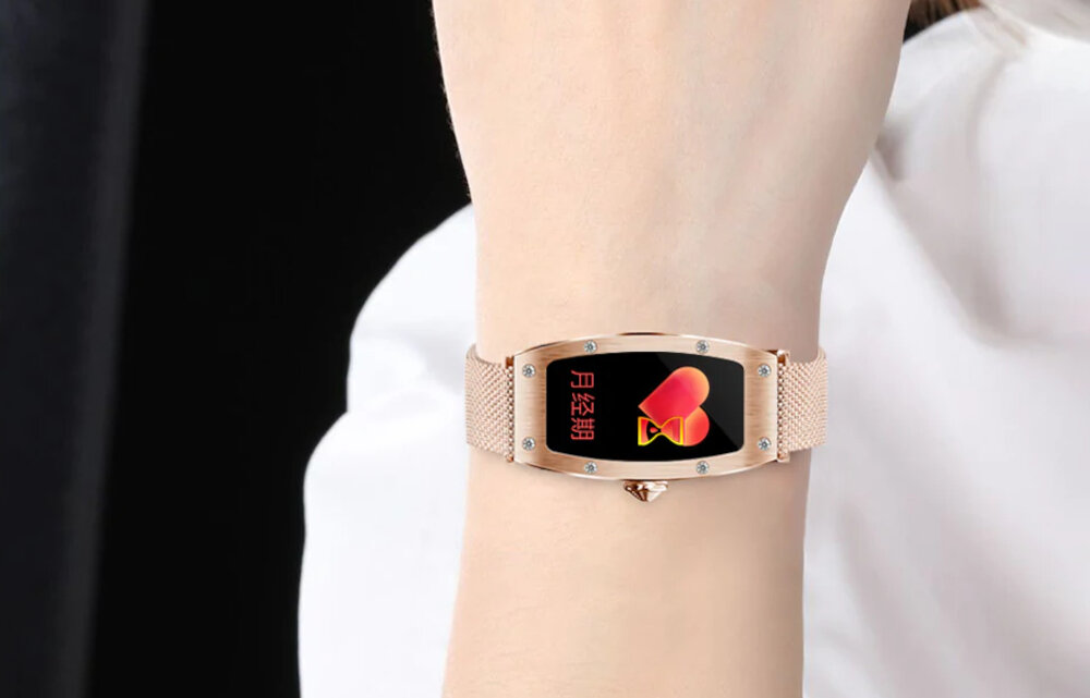 Smartwatch KUMI KU-K18 monitor snu śledzenie cyklów menstruacyjnych pulsometr czujniki śledzenie
