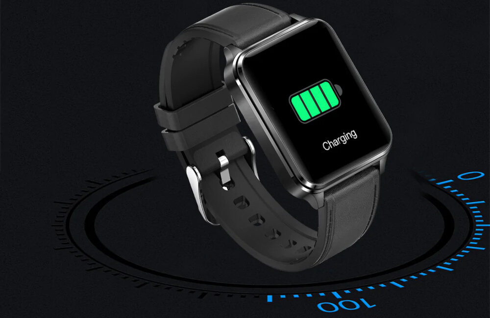 Smartwatch KUMI GT5 Pro szybkie proste ładowanie czas pracy czas działanie akumulator pojemność
