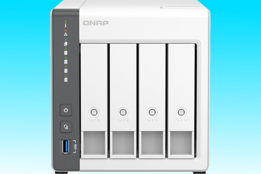 Serwer plików QNAP TS-433-4G procesor dyski szyfrowanie