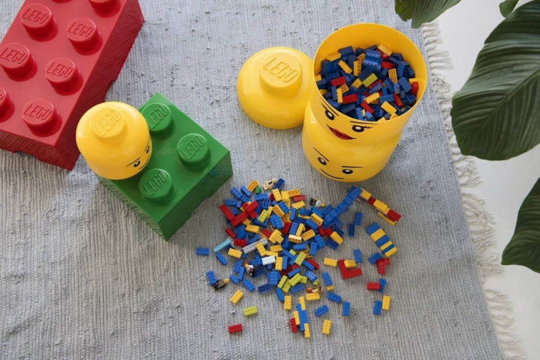 Pojemnik na LEGO duza glowa Chlopiec zolty 40321724