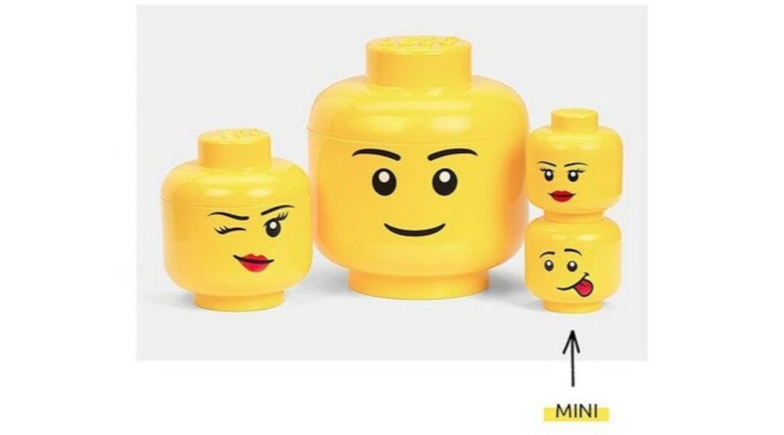 Pojemnik na LEGO mini glowa Chlopiec zolty 40331724