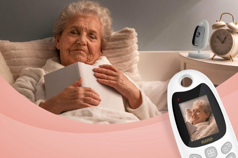 NENO elektroniczna niania dziecko monitorowanie osoby starsze chorzy dwustronna komunikacja temperatura otoczenie funkcje opieka seniorzy